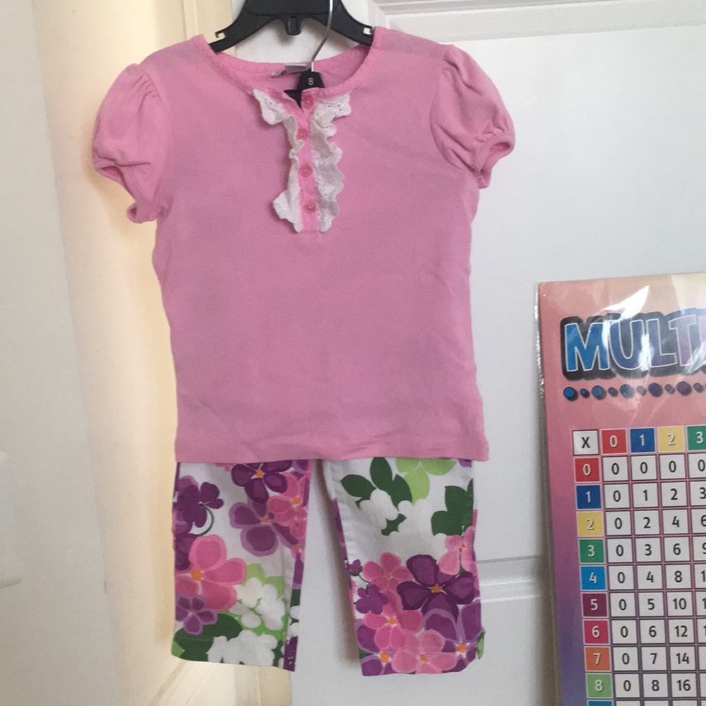 Girls 6X Top and 6 Capri Pants Matching Set